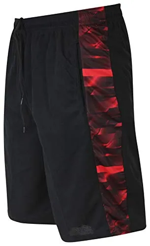 5 Pack: Big Boys Youth Clothing Knit Mesh Active Athletic Performance Basketball Soccer Lacrosse Tennis Exercise Summer Gym Golf Running Teen Shorts -Set 4- XL (16/18)