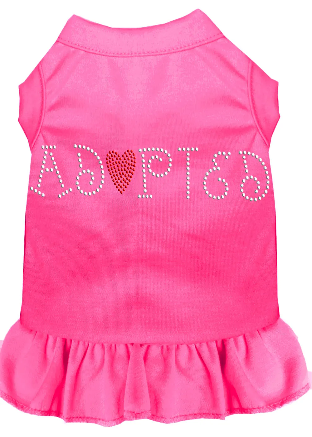 Adopted Rhinestone Dress Bright Pink 4x