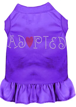 Adopted Rhinestone Dress Purple Xs