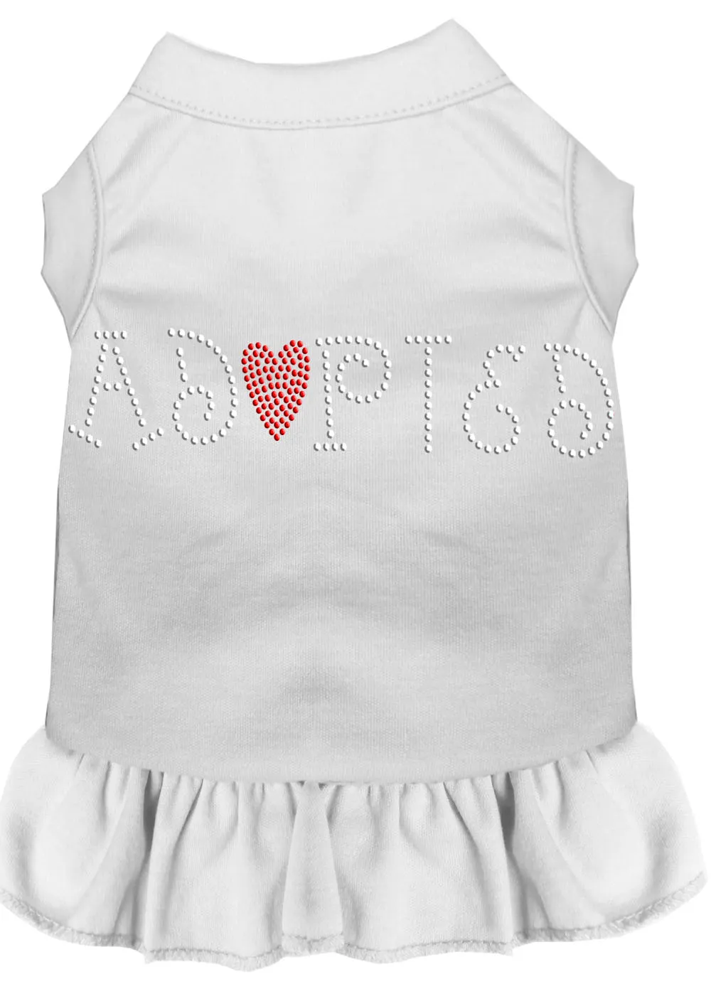 Adopted Rhinestone Dress White Med