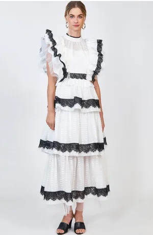 Annabel Dress in White Clip