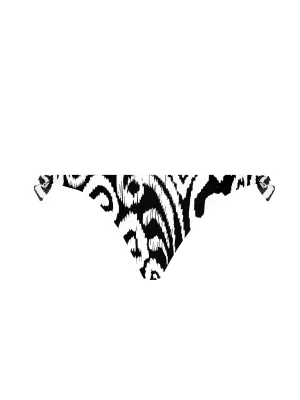 Antigel Swimwear by Lise Charmel - La Balinaise Bikini Brief Narrow Sides Ikat Blanc Noir