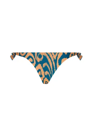 Antigel Swimwear by Lise Charmel - La Balinaise Bikini Brief Narrow Sides Ikat Vert Orange