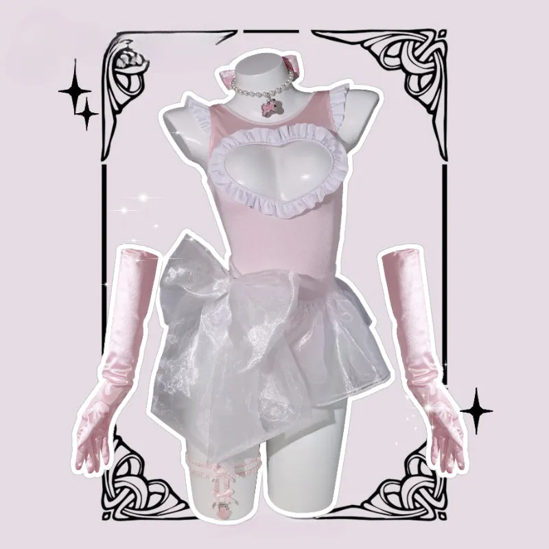 Ballet Princess Heart Jumpsuit Swimwear LY4180