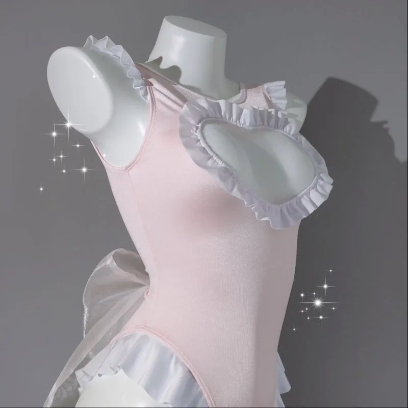 Ballet Princess Heart Jumpsuit Swimwear LY4180
