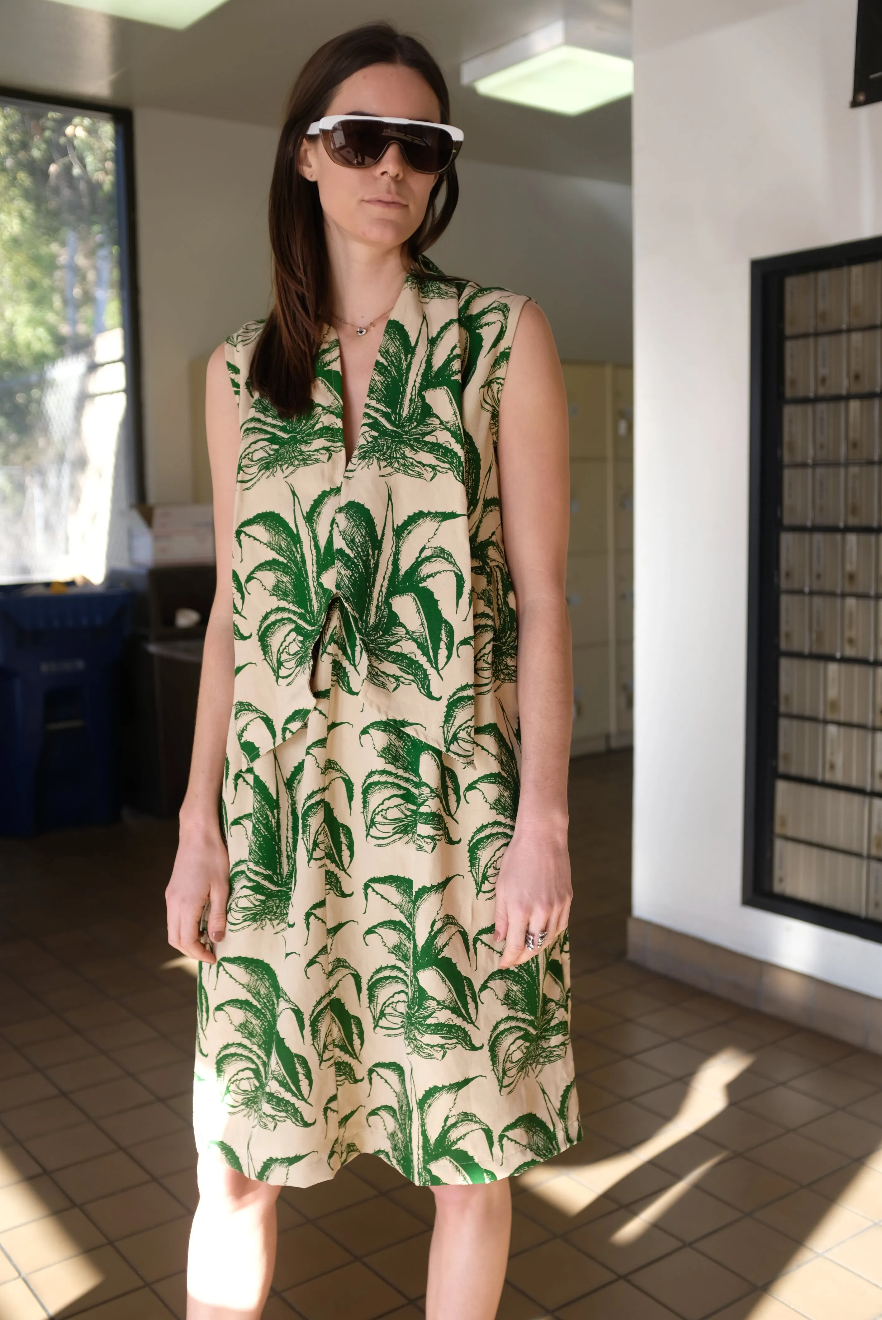 Beklina Nuevo Famoso Dress Aloe Print