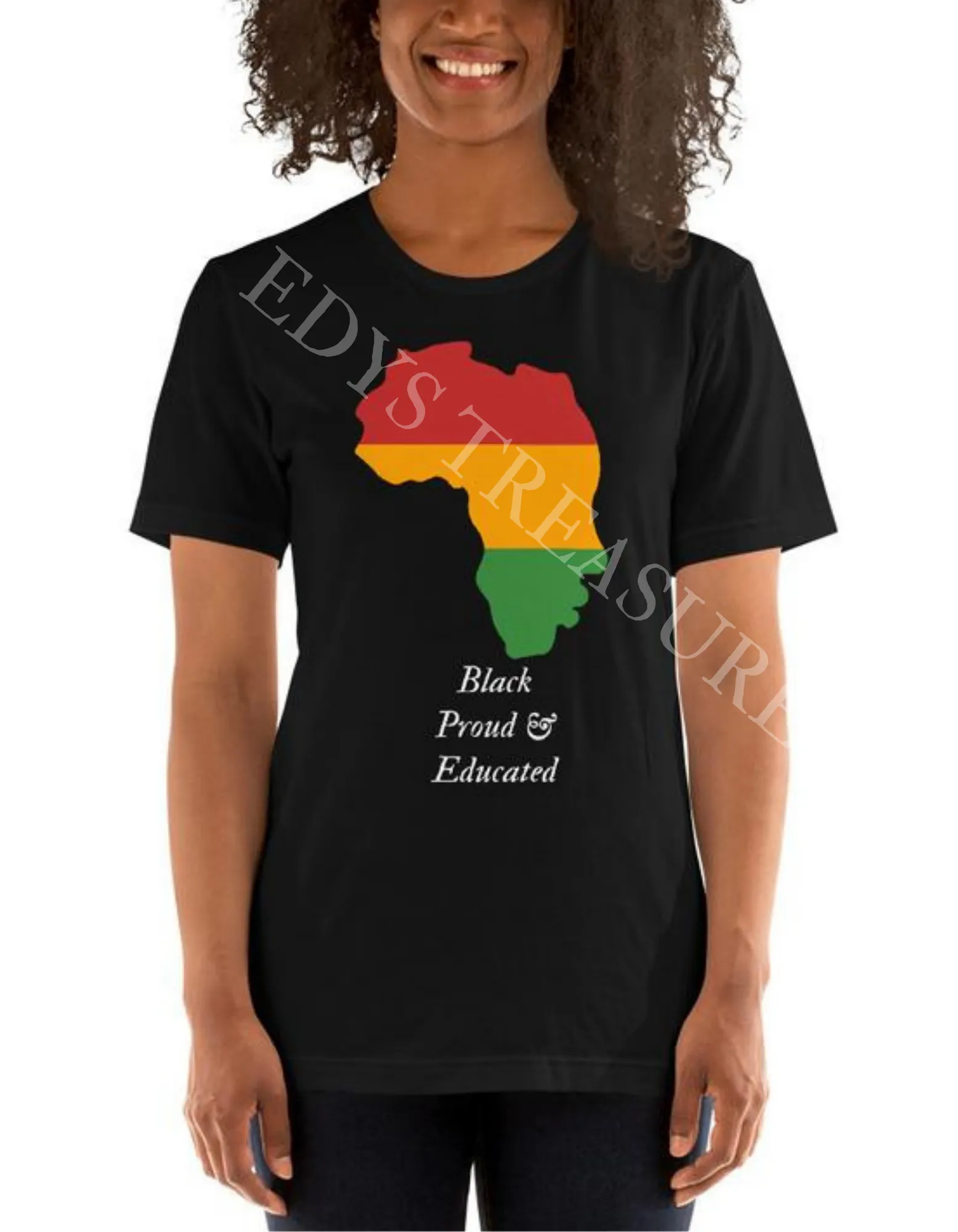 Black Proud & Educated Short-Sleeve Unisex T-Shirt