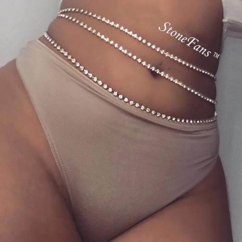 Body Waist Rhinestone Chain