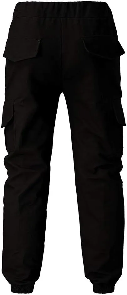Cargo Sweatpants for Men Cargo Fleece Sweatpants Stretch Elastic Waist Jogger Sports Pants Drawstring Sports Trousers