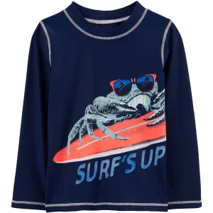 Carter's Kids Boys Crab Rashguard Swimwear Navy 3N161810