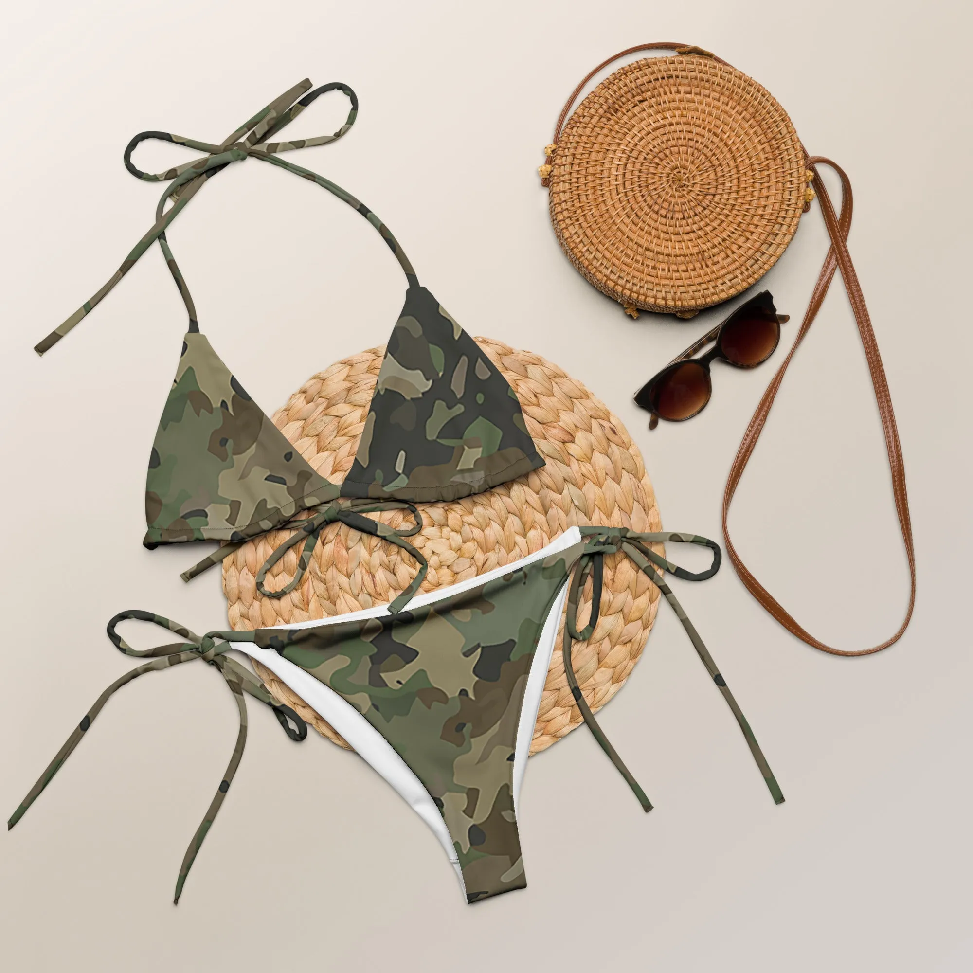 Chic Camo Stylish Camouflage String Bikini, lioness-love.com