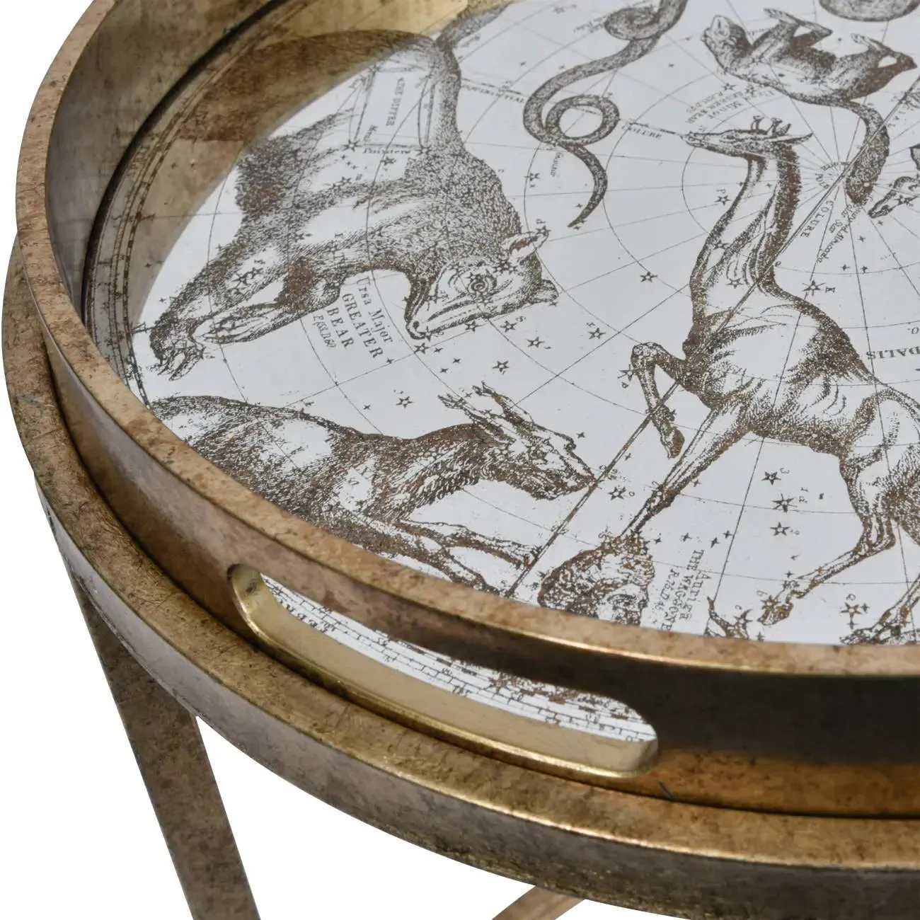 Constellation Map Tray Side Table Set of 2