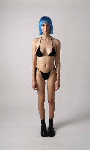 Crinkle Tri Bottoms - Noir