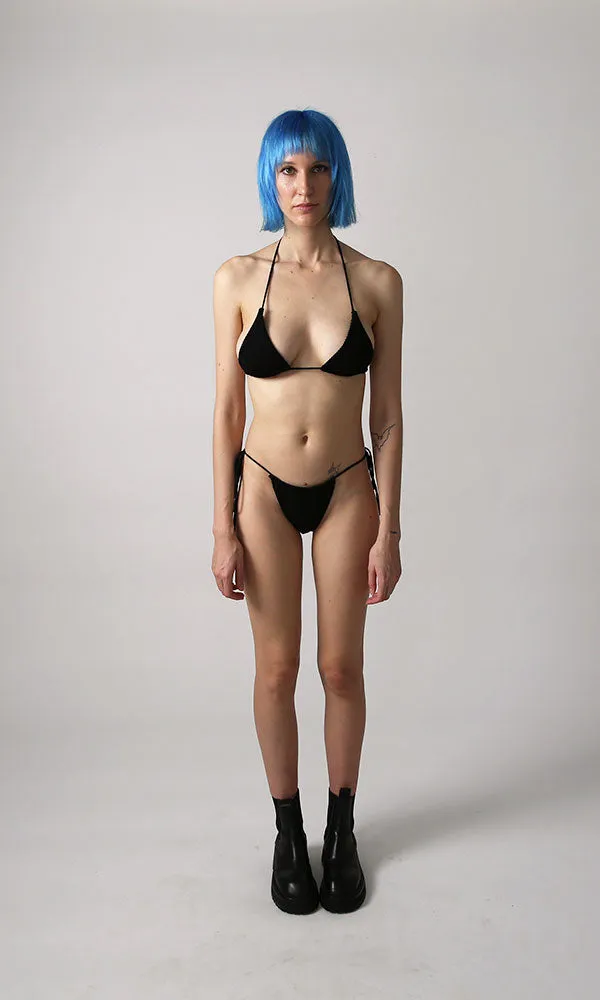 Crinkle Tri Bottoms - Noir