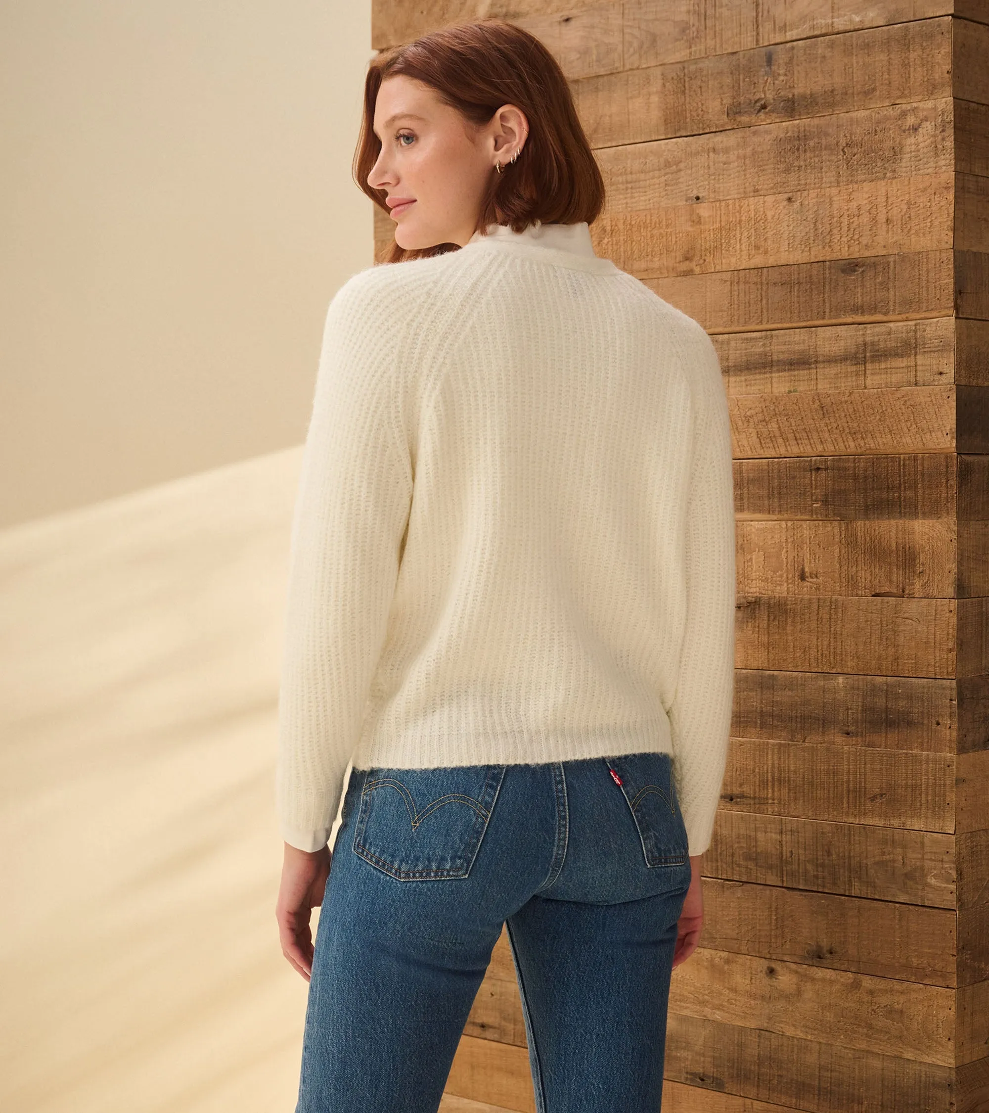 Cross Over Jumper - Winter White