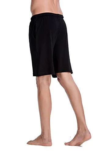 CYZ MEN'S 100% COTTON KNIT SLEEP SHORTS-BLACKNOSTRIPE-2XL
