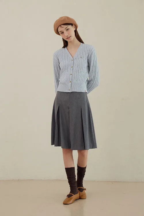 Daily Classic Cable Cardigan (Sora)