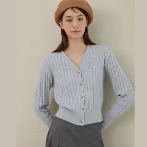 Daily Classic Cable Cardigan (Sora)