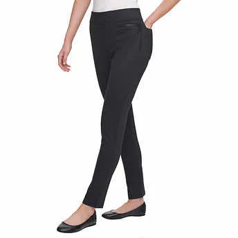 DKNY Jeans Ladies' Pull-On Ponte Pant grey diamond