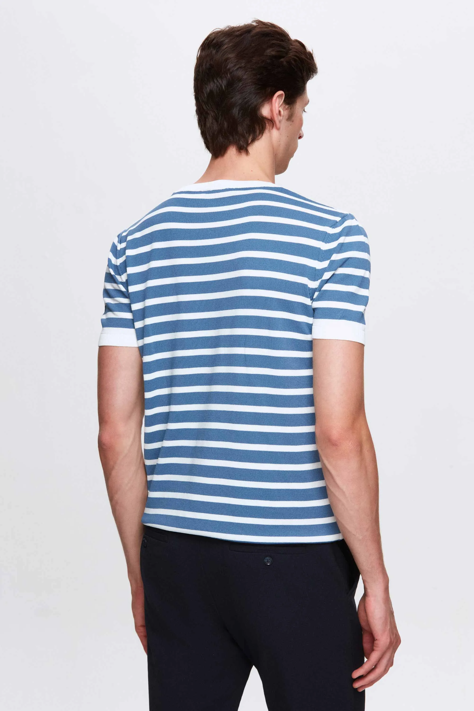 Ds Damat Slim Fit Indigo T-Shirt
