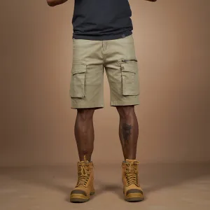 Dymaxa Zip Cargo Shorts Khaki