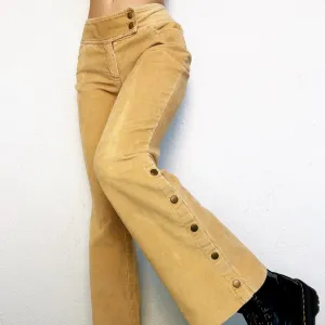 Early 2000s Tan Corduroy Flare Pants