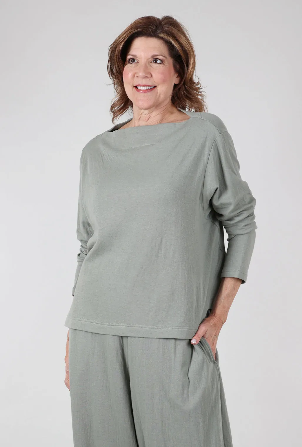 Fleece Swing Top, Sage