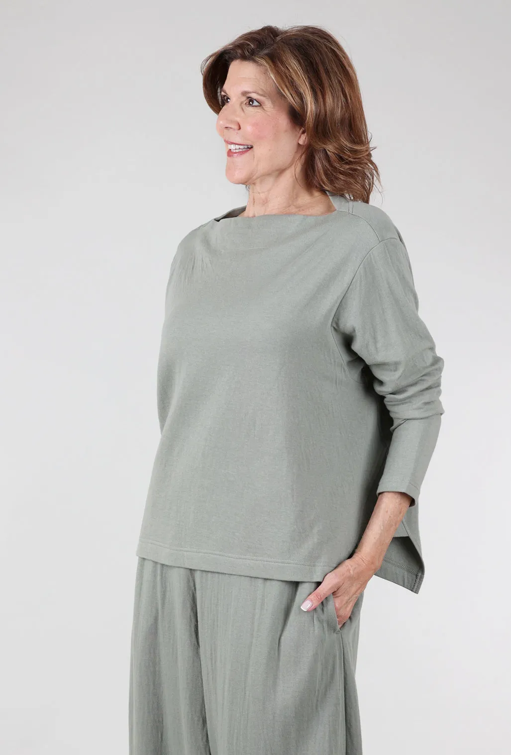 Fleece Swing Top, Sage