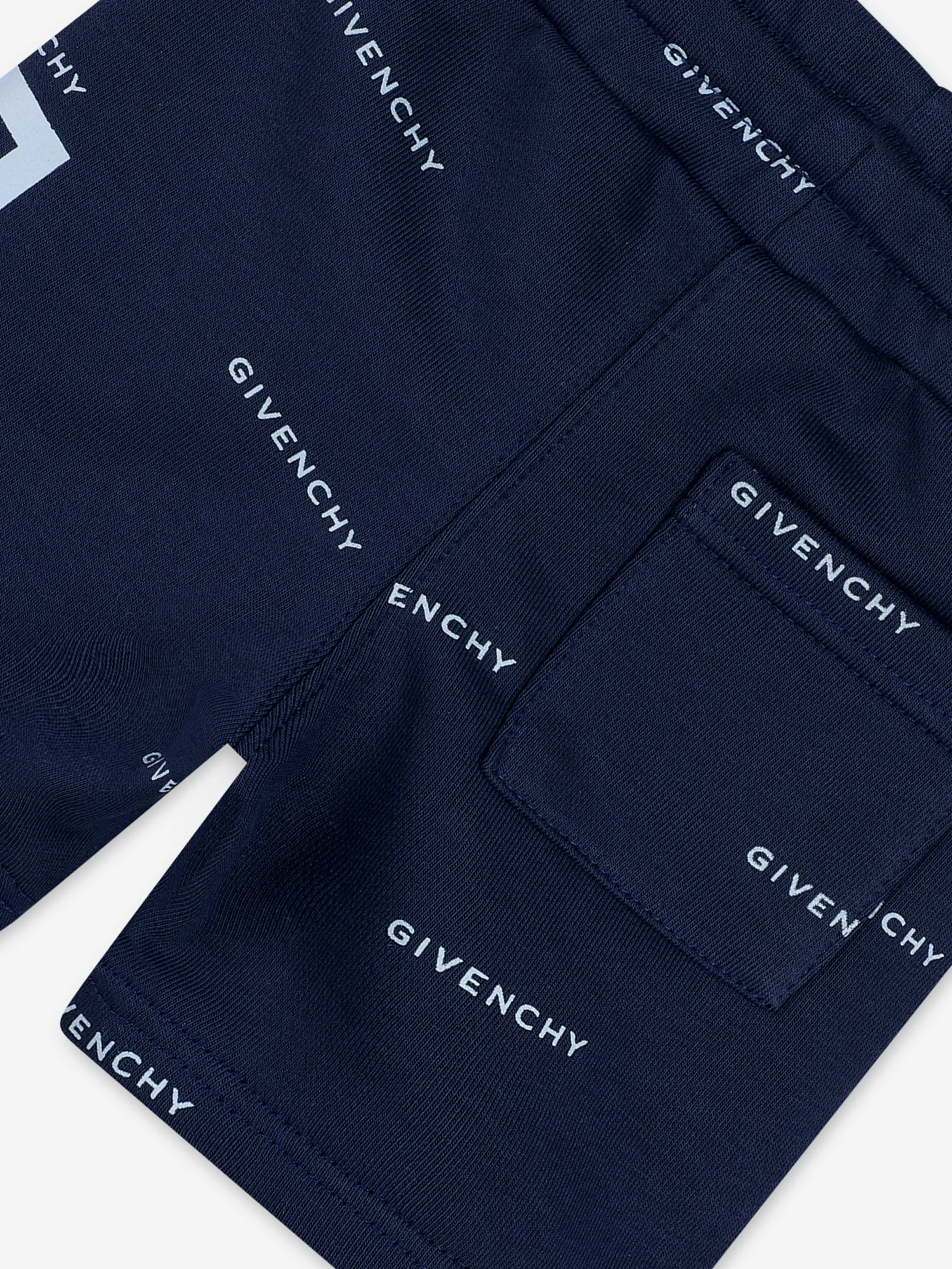 Givenchy Baby Boys Logo Print Shorts in Navy