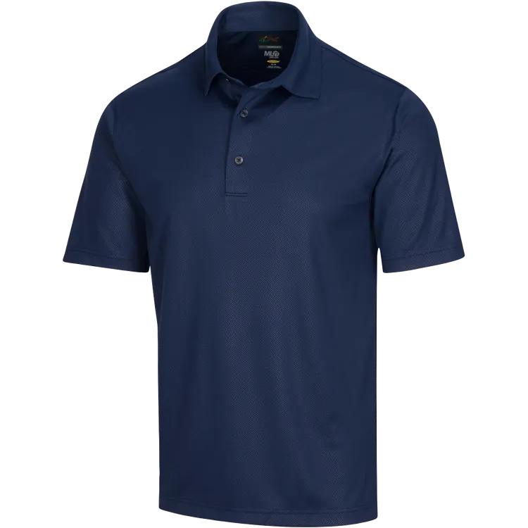 Greg Norman G7S22K470 Navy Protek ML75 Microlux Embossed Polo FINAL SALE