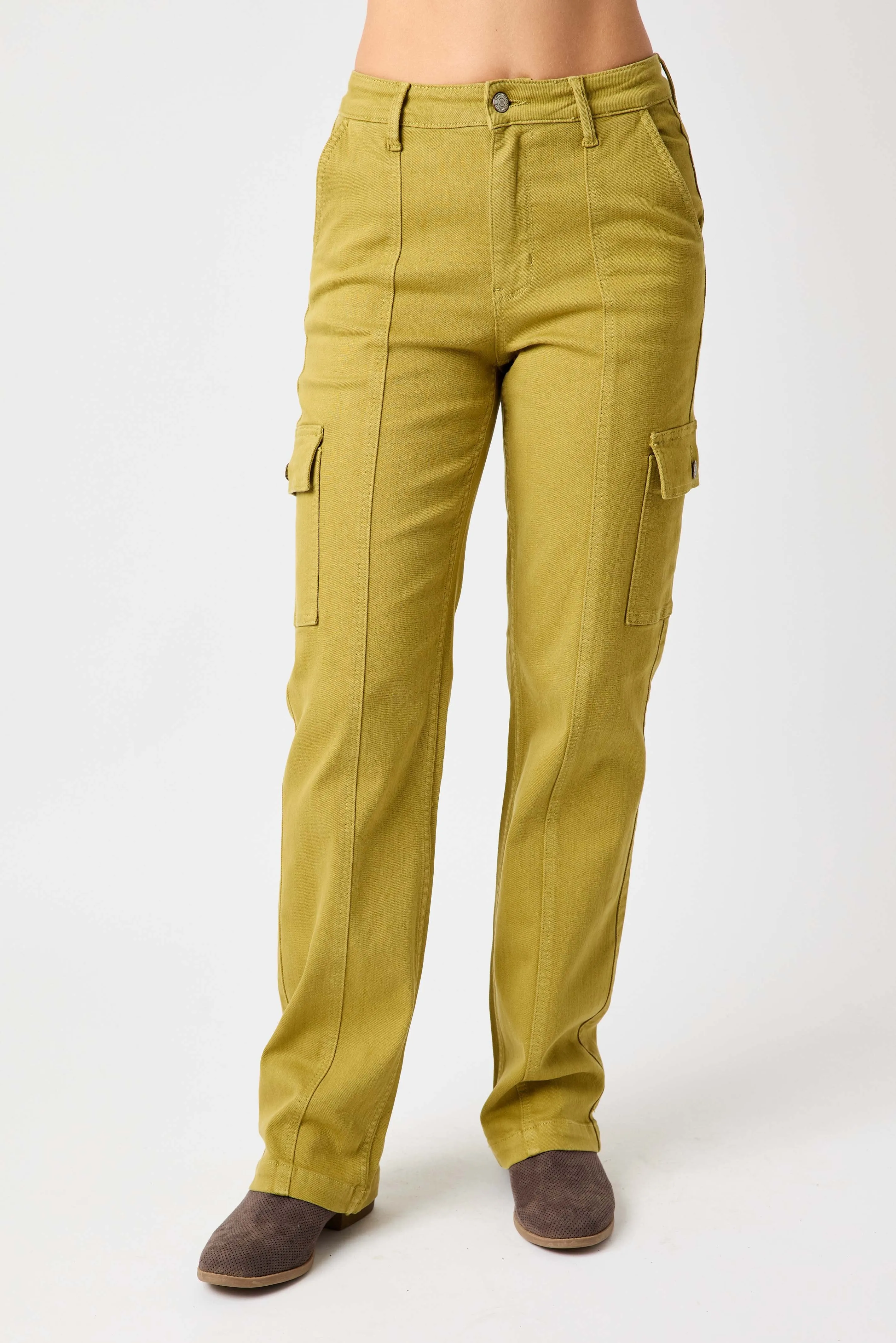 Hi Rise Cargo Pants