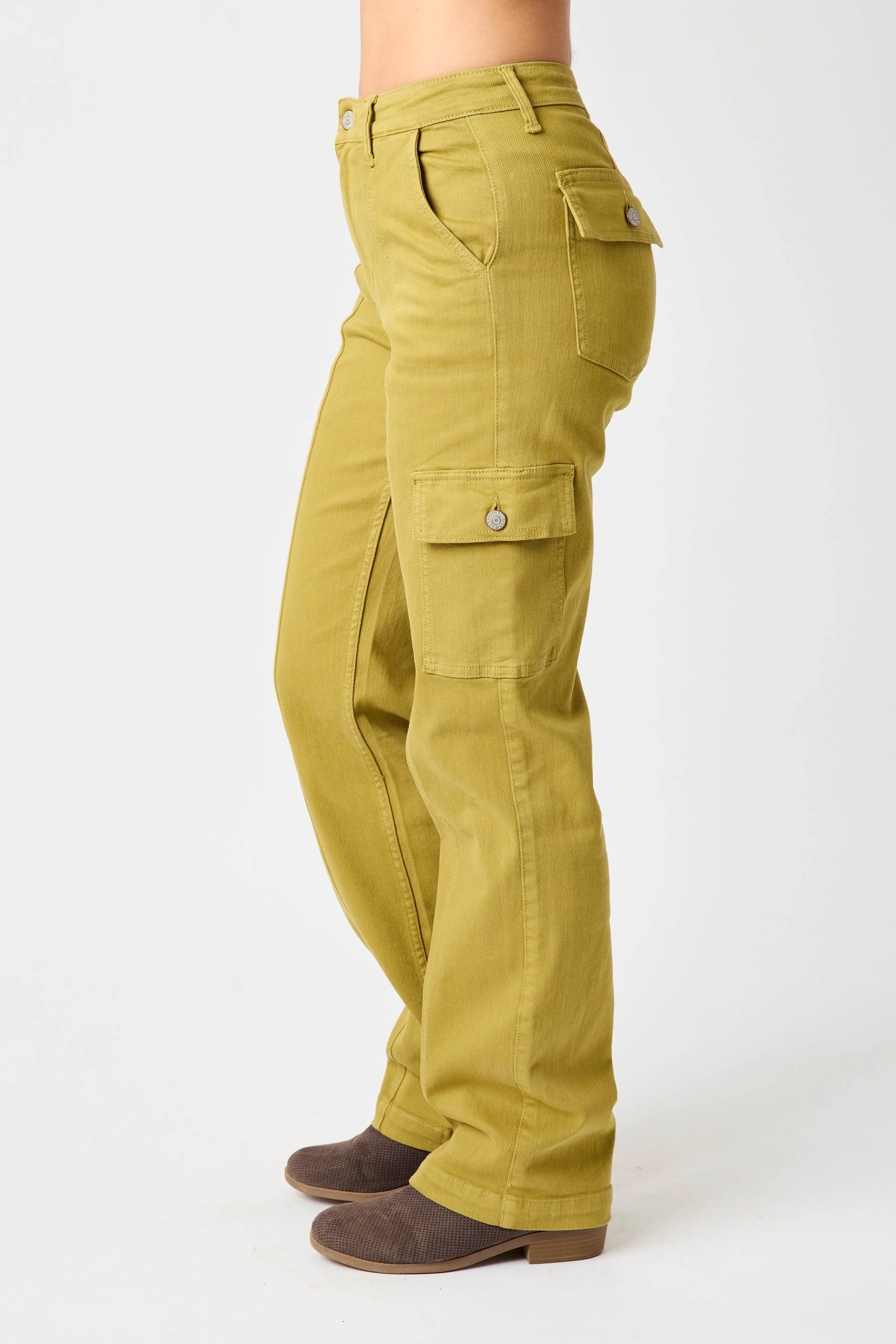 Hi Rise Cargo Pants