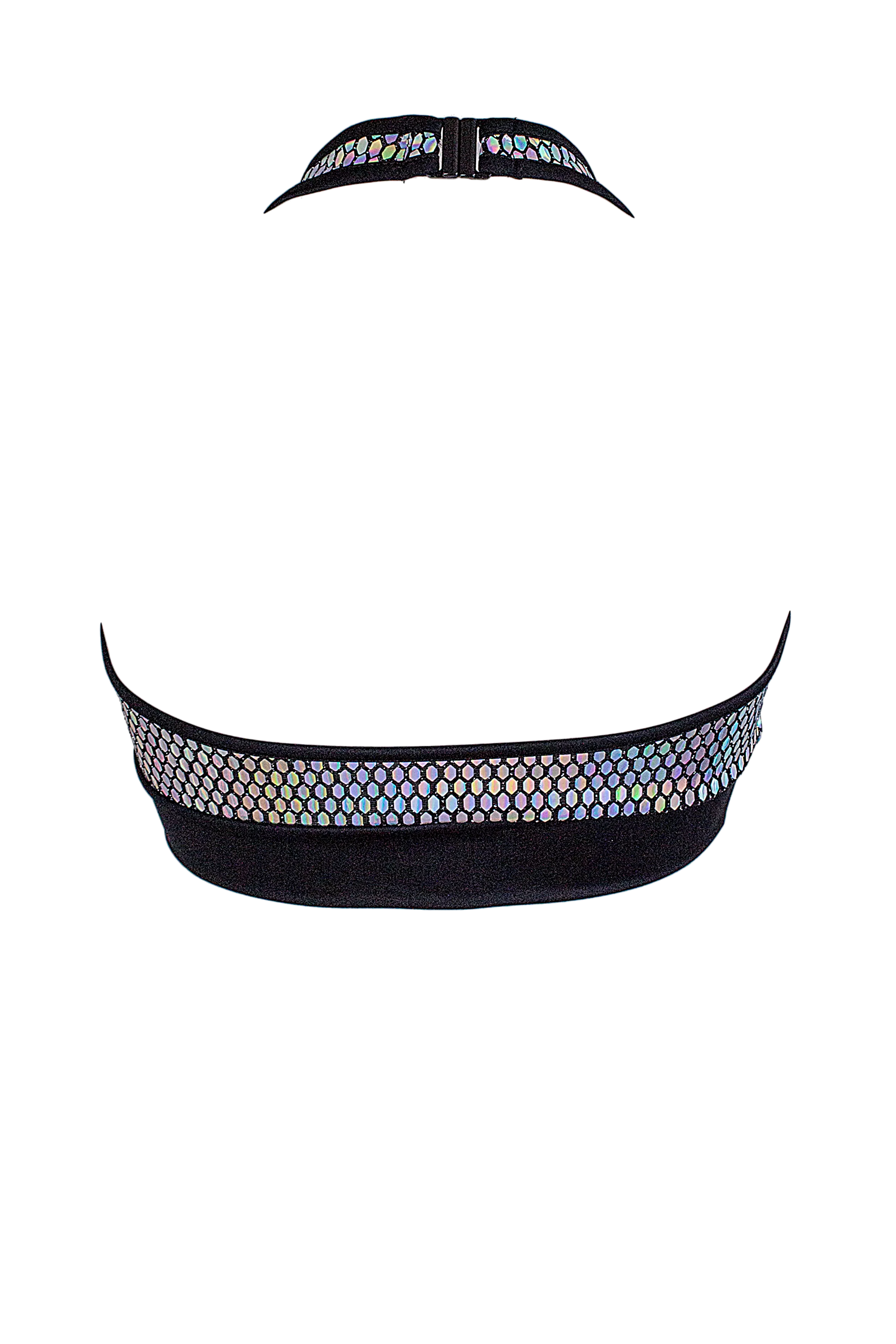 Holographic Rave Cut-out Top / TOP NINA PRISMA