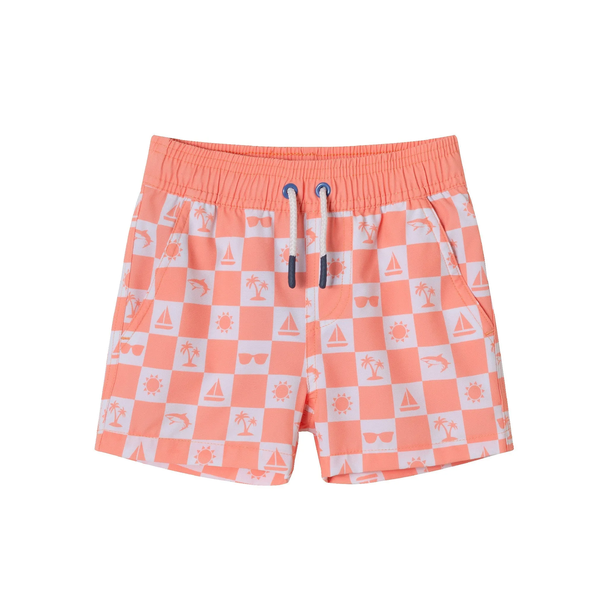 Kids (2-8) Rashguard & Swim Trunk Set | Sunglasses & Beach Vibes