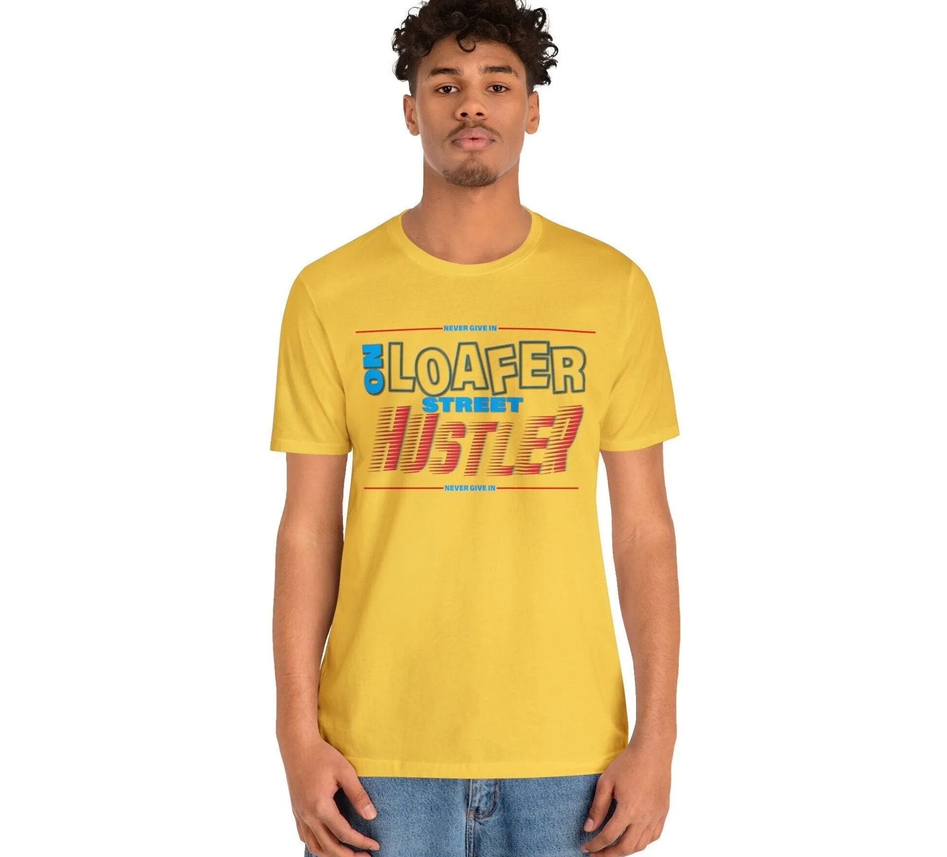 Loafer T-shirt Hustler Tee | Motivational T shirts | Positive Vibes Trendy Loose fit tees | Graphic Classic T shirt