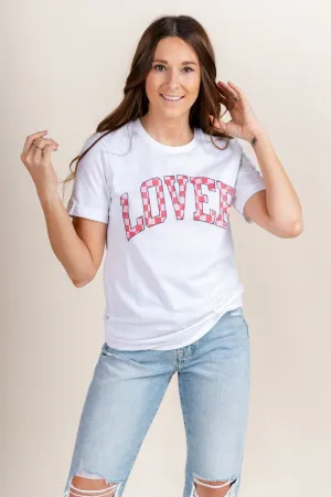 Lover checkered t-shirt white