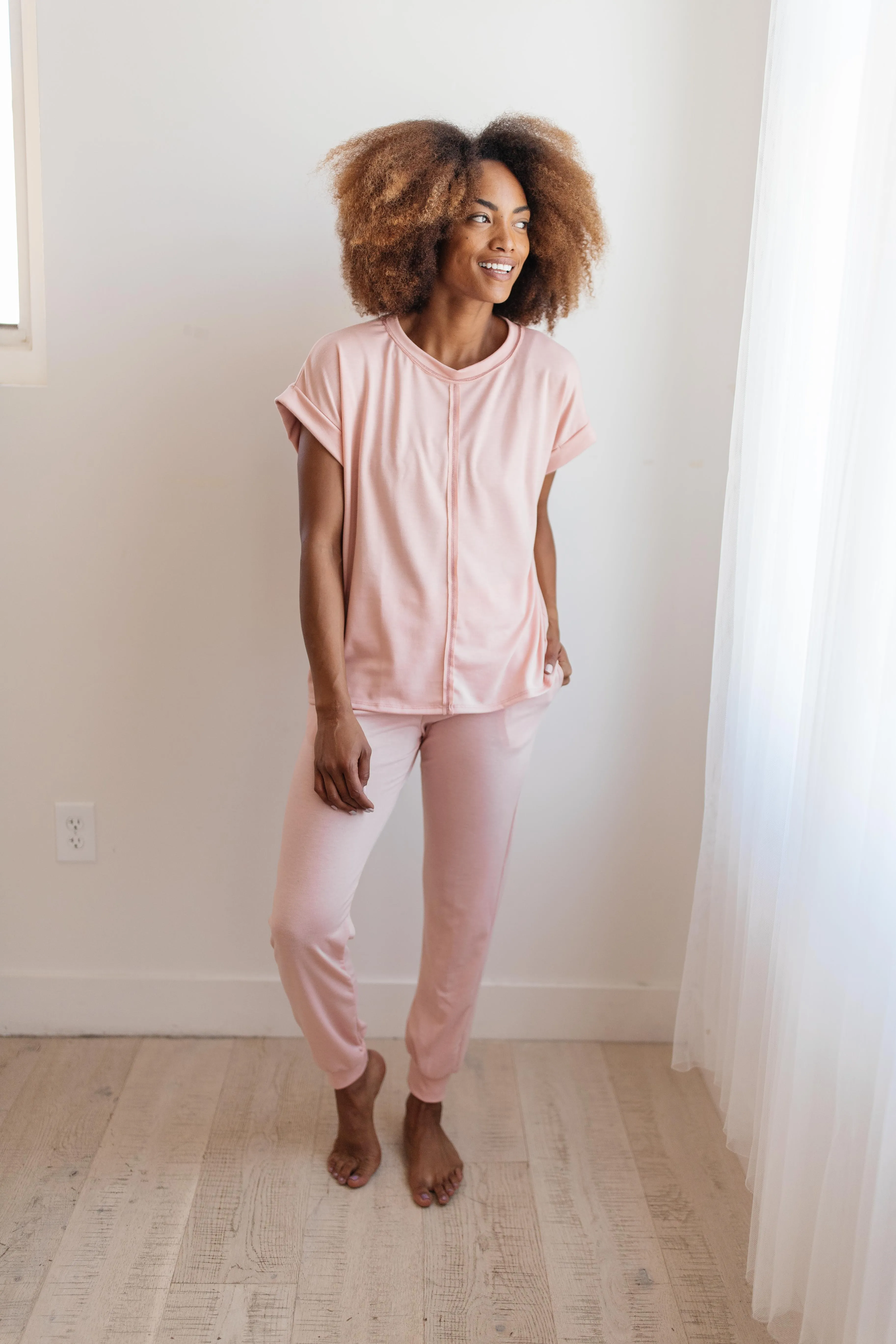 Luxurious Loungewear Top In Blush