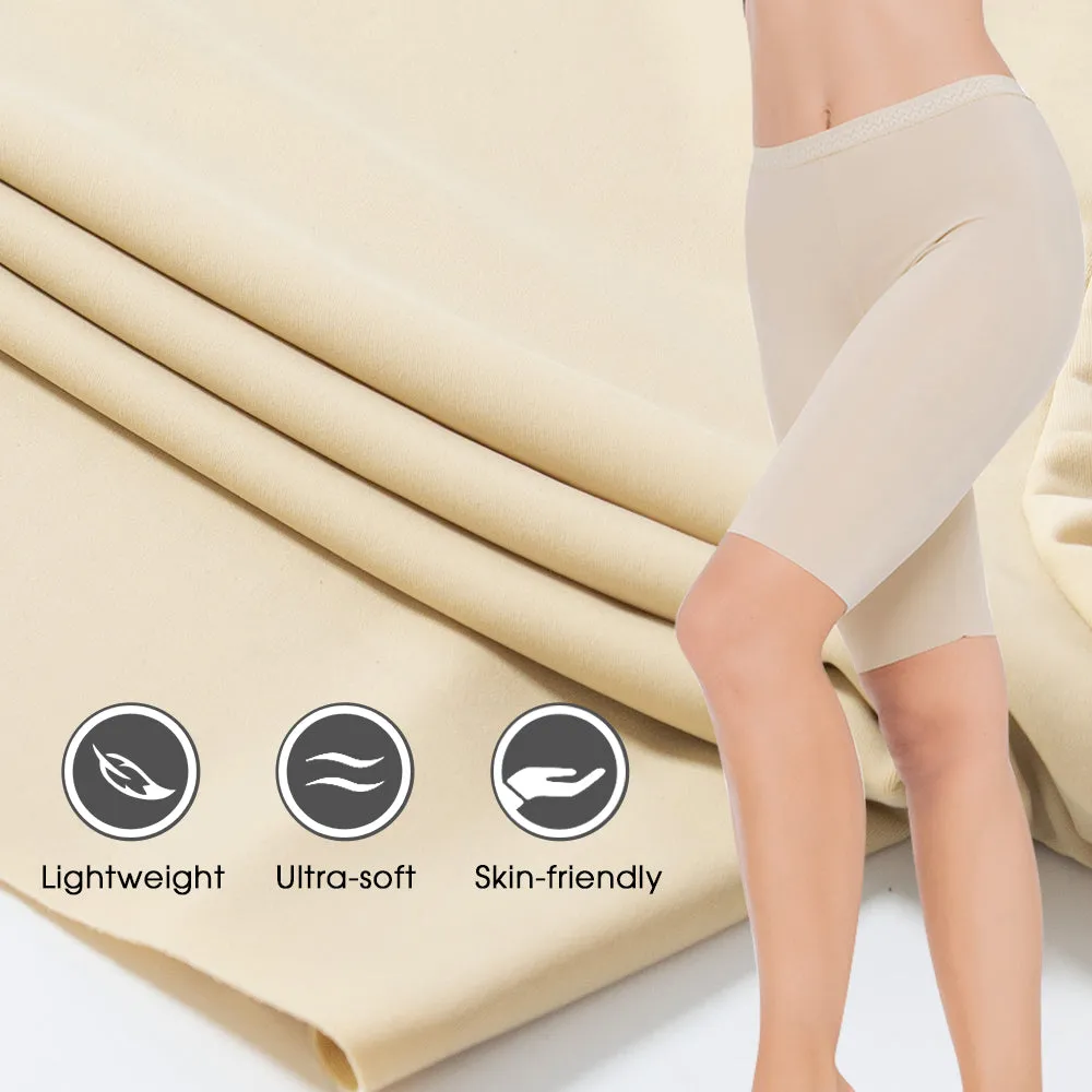 MANCYFIT Slip Shorts for Women Smooth Short Leggings Half Mid Thigh Legging Sleek Undershorts