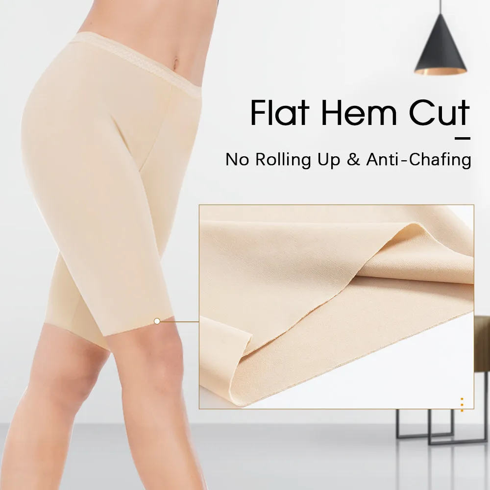 MANCYFIT Slip Shorts for Women Smooth Short Leggings Half Mid Thigh Legging Sleek Undershorts