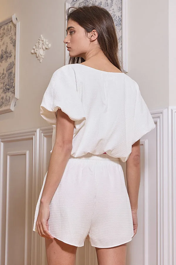 May Texture Shorts • Ivory
