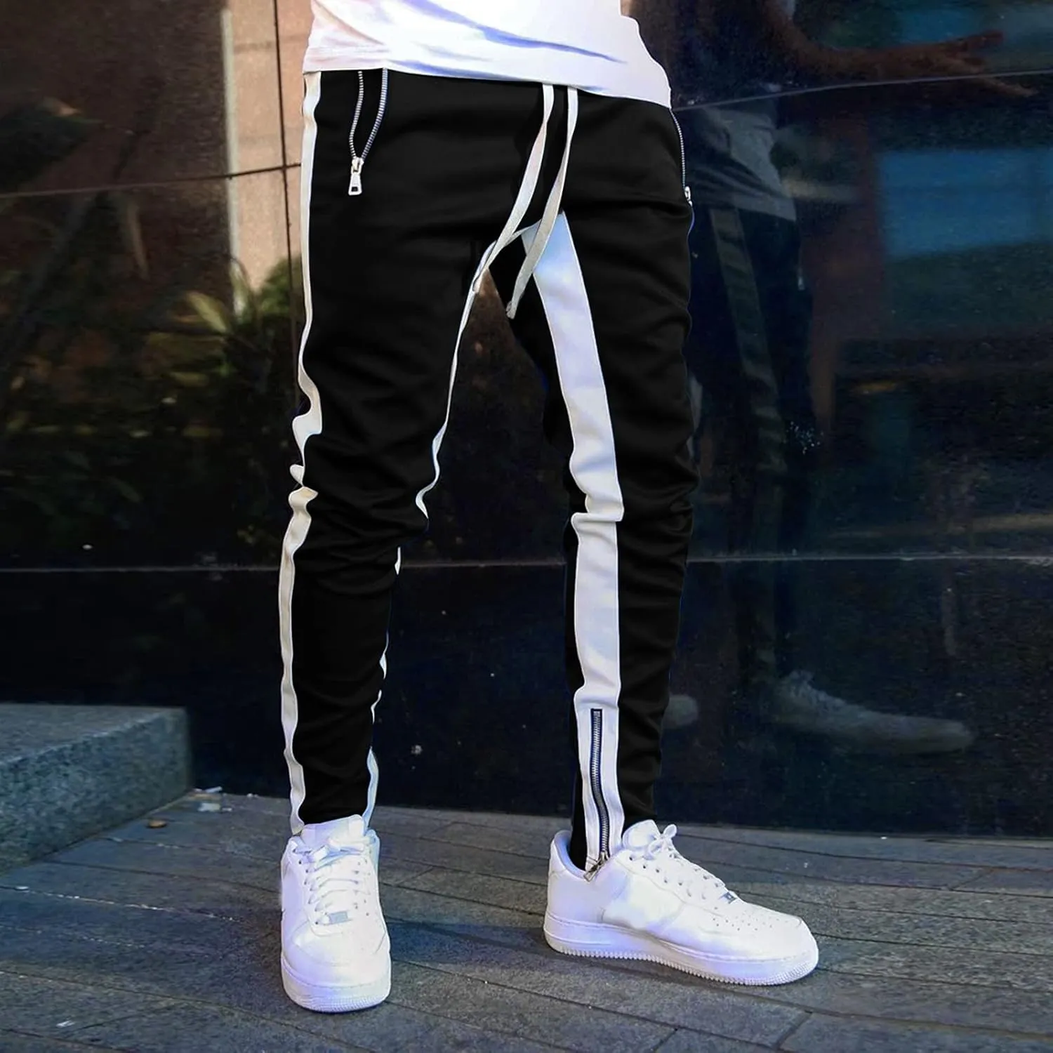 Mens Workout Cargo Sweatpants Joggers Sports Pants Cotton Cargo Pants Sweatpant Trousers Mens Long Pants Men's Jogger