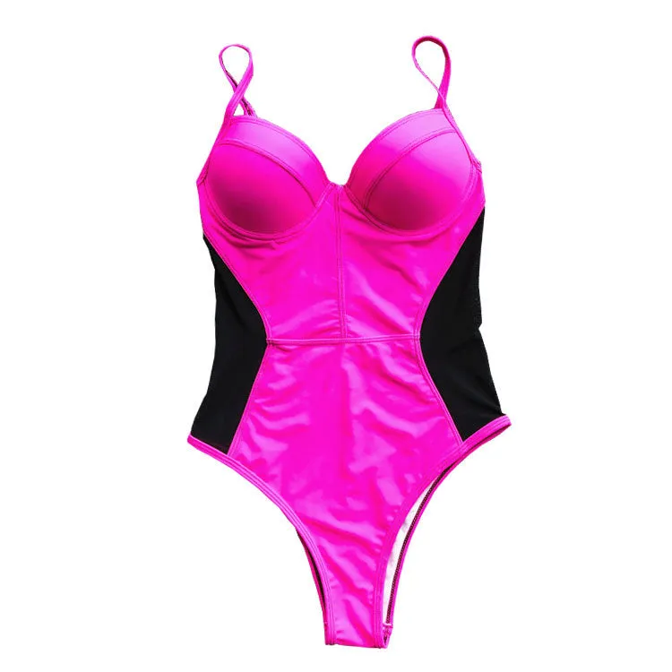 New European and American Women's Mesh Monokini Bikini Swimsuit