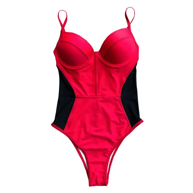 New European and American Women's Mesh Monokini Bikini Swimsuit