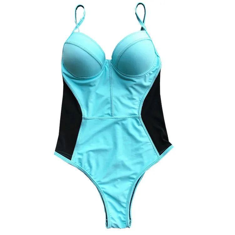 New European and American Women's Mesh Monokini Bikini Swimsuit