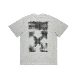 Off Whtie T Shirts Mosaic Arrow Male And Female Trendy Brand Short Sleeve