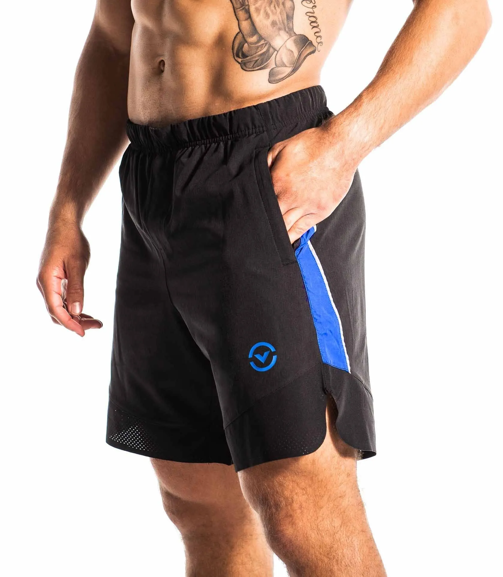 ORIGIN V3 ACTIVE SHORTS - BLACK/LEGACY BLUE