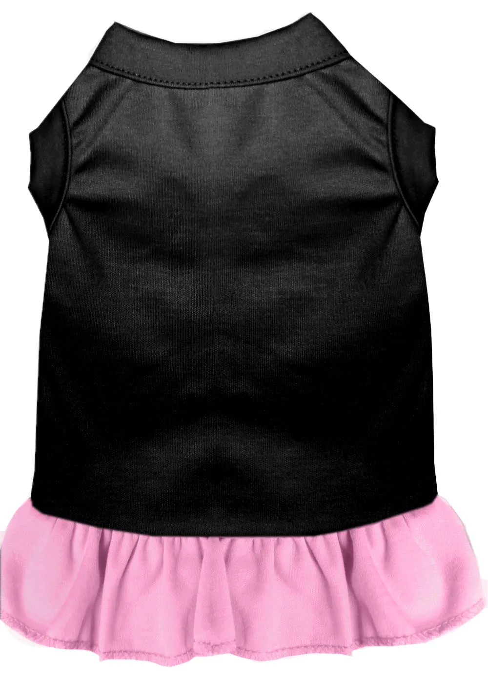 Plain Pet Dress Black With Light Pink Xs