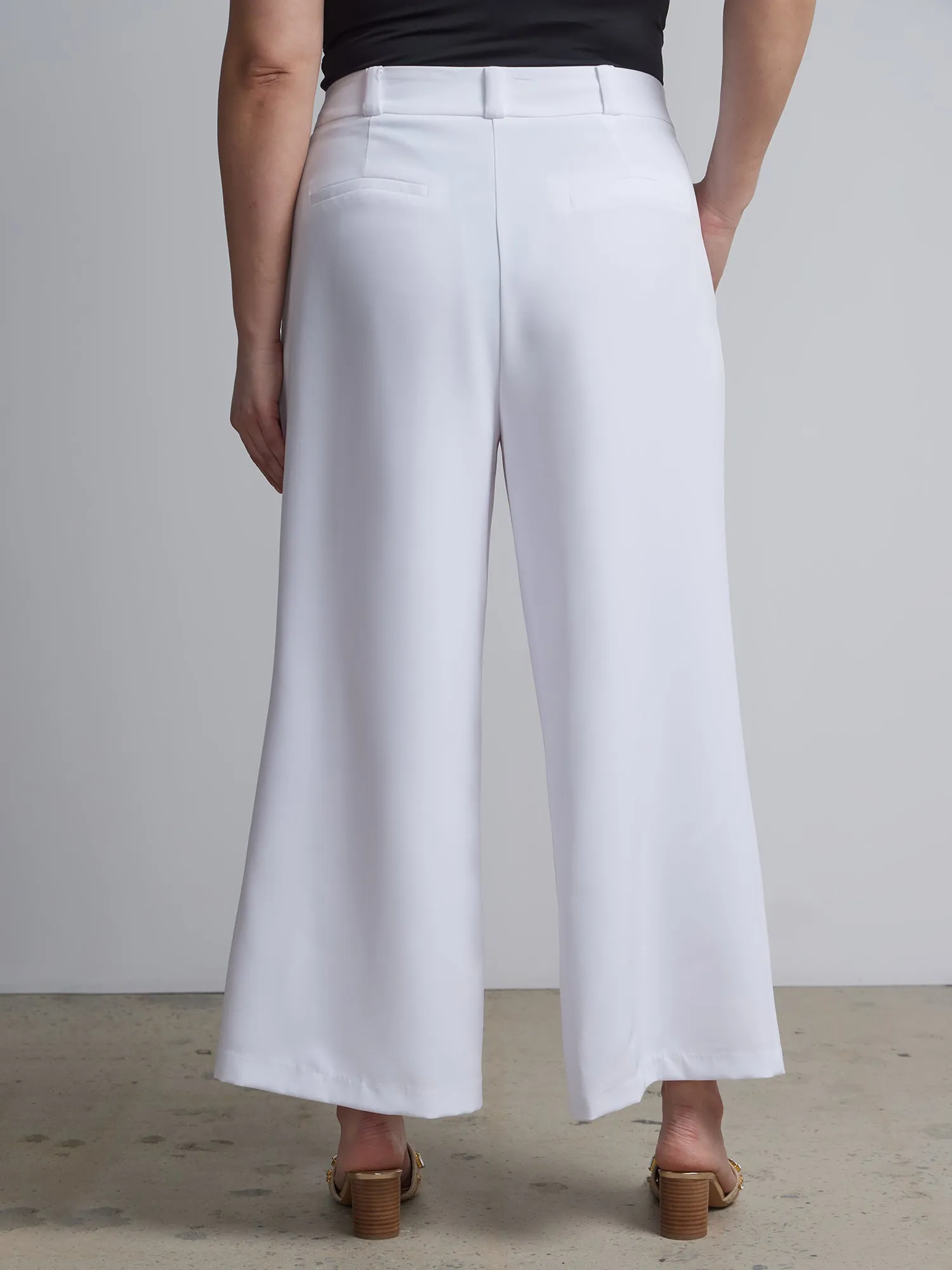 Plus Wide Leg High Rise Pants