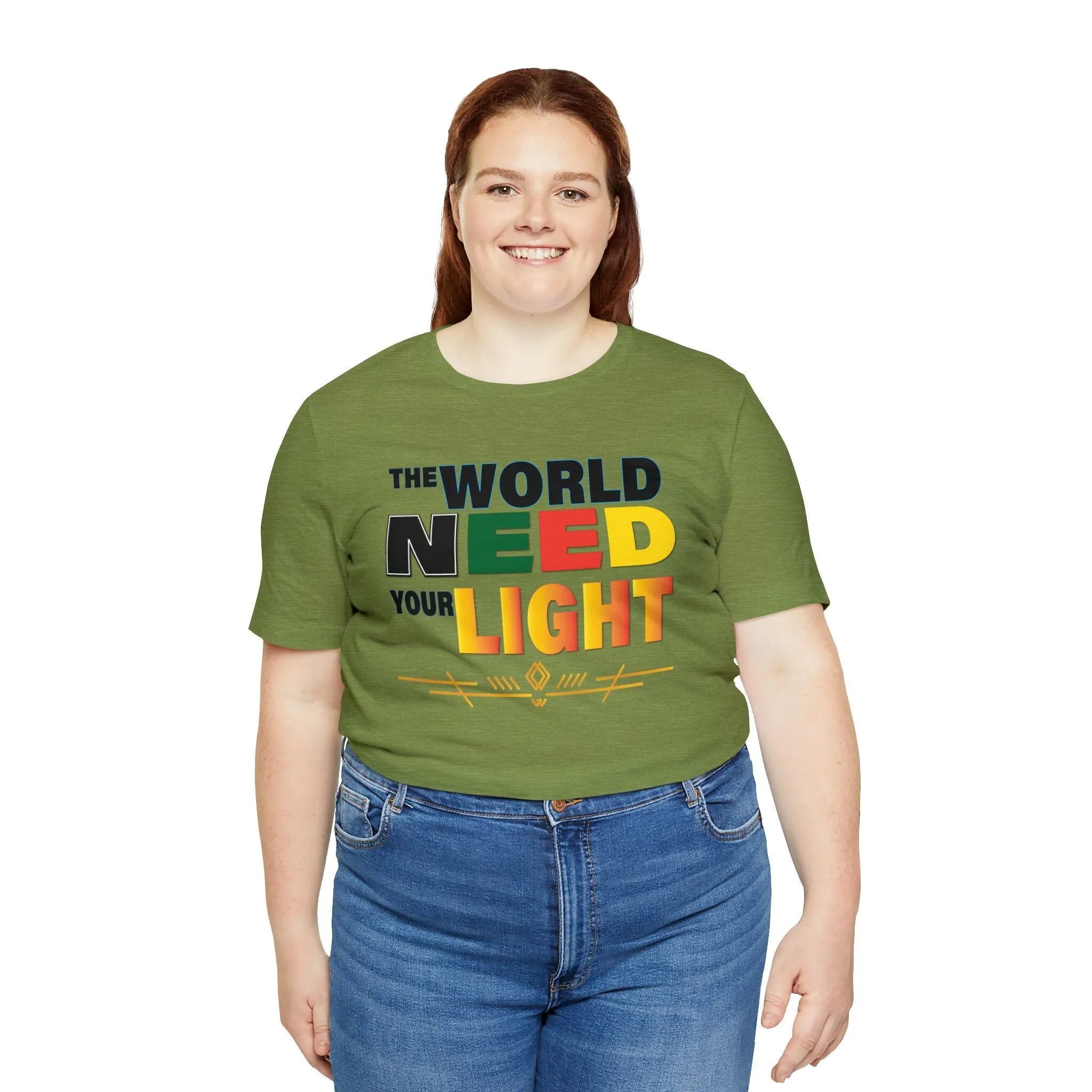 Positive T-shirt The World Need Your Light Cute | Let Your Presence Known | Keep Shinning Beautiful Star T-shirt