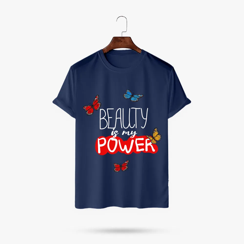 Power - Polycotton Graphic T-Shirt for Women